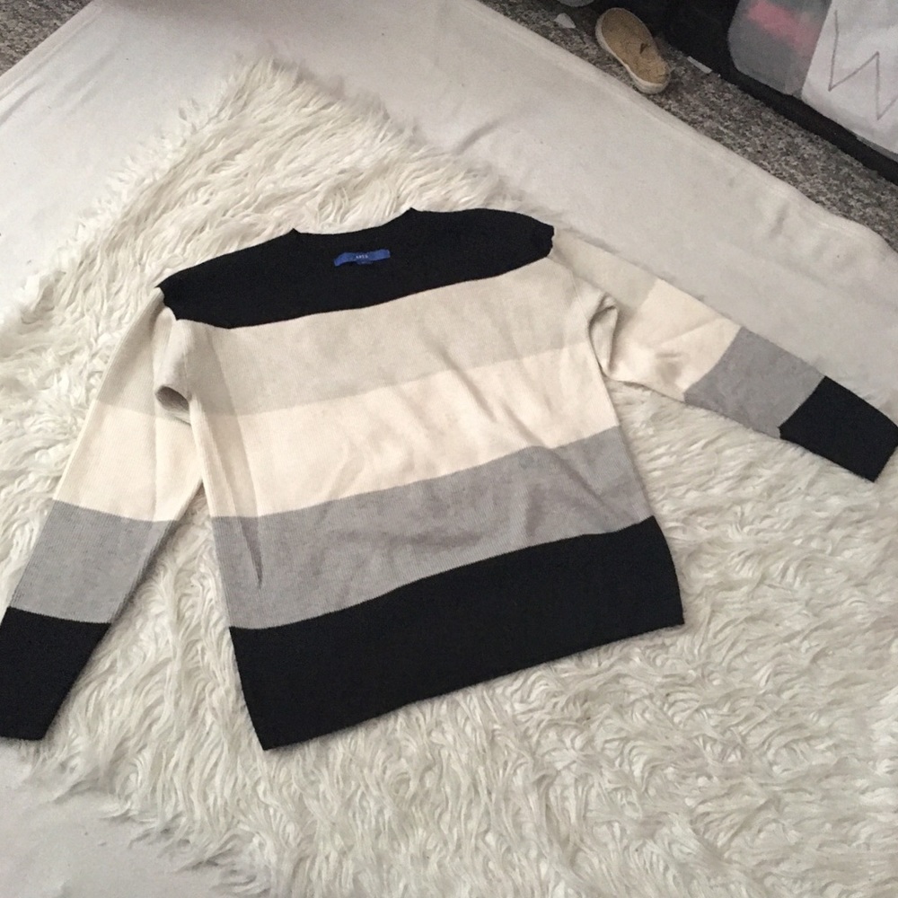Apt.9 Colorblock Striped Sweater Multicolor Size XS